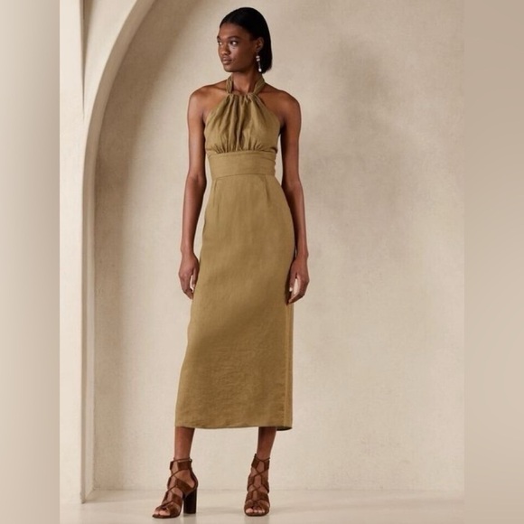 NWT! Banana Republic Lisa Midi Linen Dress - Multiple Sizes🦋 - Picture 1 of 6